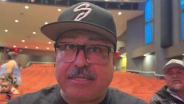 Robert Garcia speaking during his Fight Hub TV interview