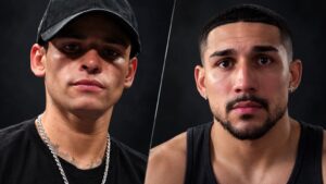 Editorial portraits of Ryan Garcia and Teofimo Lopez